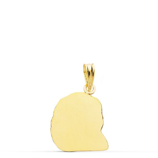 18K Colgante Oro Amarillo Cabeza De Cristo 18X15 Mm