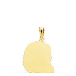 18K Colgante Oro Amarillo Cabeza De Cristo 20X16 Mm