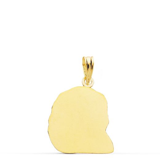18K Colgante Oro Amarillo Cabeza De Cristo 20X16 Mm