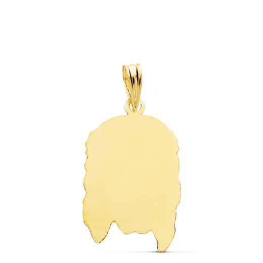 18K Colgante Oro Amarillo Cabeza De Cristo 23X14 Mm