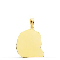 18K Colgante Oro Amarillo Cabeza De Cristo 23X19 Mm