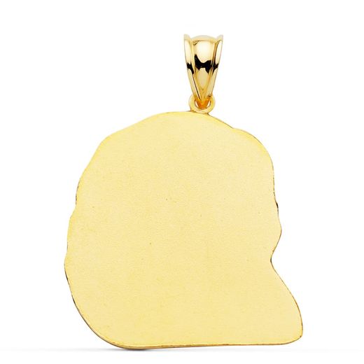18K Colgante Oro Amarillo Cabeza De Cristo 30X25 Mm