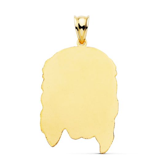 18K Colgante Oro Amarillo Cabeza De Cristo 35X20 Mm