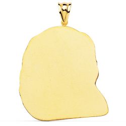 18K Colgante Oro Amarillo Cabeza De Cristo 42X35 Mm