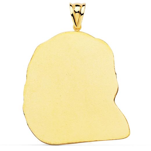 18K Colgante Oro Amarillo Cabeza De Cristo 42X35 Mm