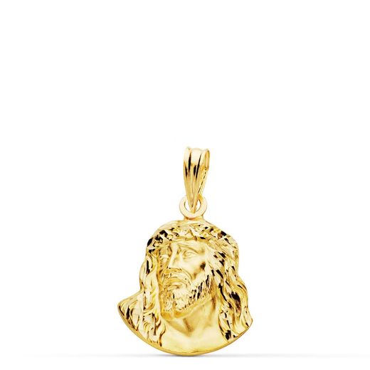 18K Colgante Oro Amarillo Cabeza De Cristo De Murillo 18X14 Mm