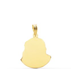 18K Colgante Oro Amarillo Cabeza De Cristo De Murillo 18X14 Mm