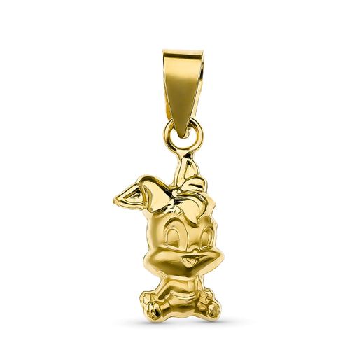 18K Colgante Oro Amarillo Conejita 12X5 Mm