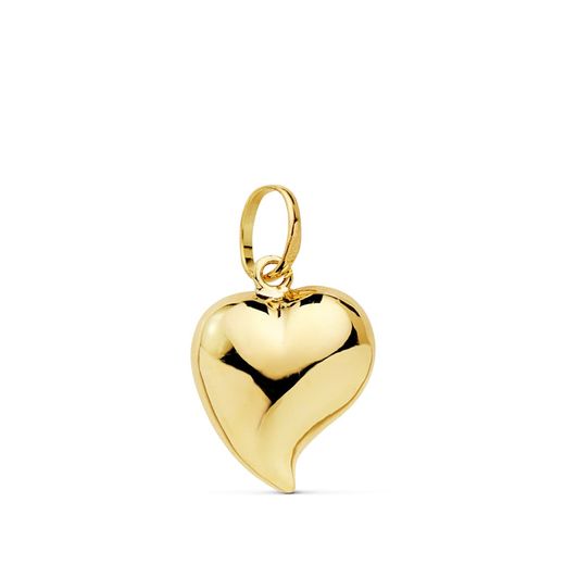 18K Colgante Oro Amarillo Corazon Liso 13X12 Mm