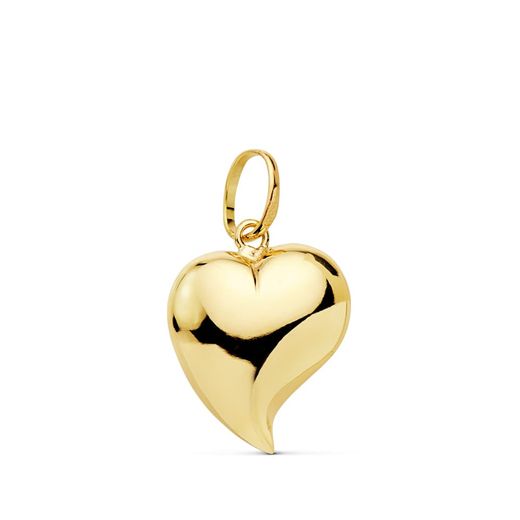 18K Colgante Oro Amarillo Corazon Liso 15X14 Mm
