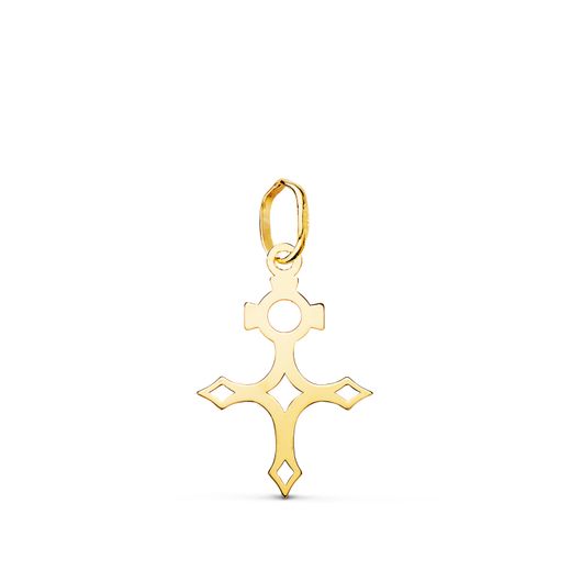 18K Colgante Oro Amarillo Cruz Del Sur Silueta En Brillo. 18 X 12 Mm