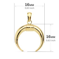 18K Colgante Oro Amarillo Cuerno 16X16 Mm