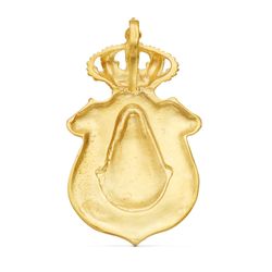 18K Colgante Oro Amarillo Escudo V. Del Rocio Huelva 46X25 Mm