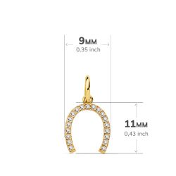 18K Colgante Oro Amarillo Herradura 11X9 Mm