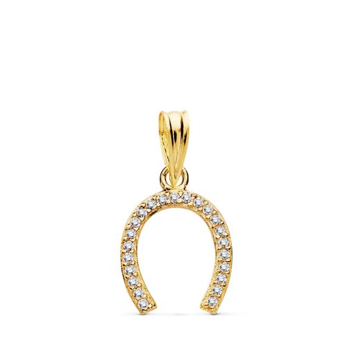 18K Colgante Oro Amarillo Herradura 12X11 Mm