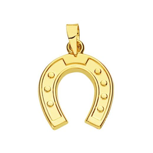 18K Colgante Oro Amarillo Herradura 20X15 Mm