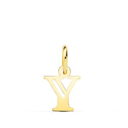 18K Colgante Oro Amarillo Inicial Letra " Y " 11X9 Mm
