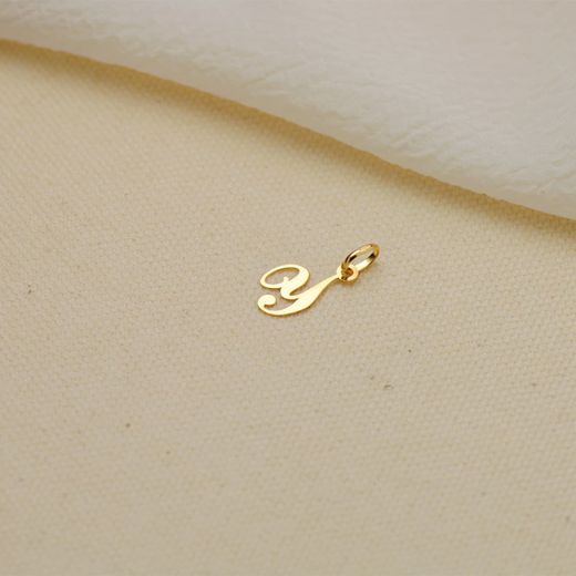 18K Colgante Oro Amarillo Inicial Letra " Y " 14X8 Mm