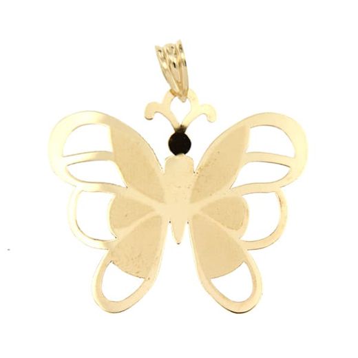 18K Colgante Oro Amarillo Laser Mariposa