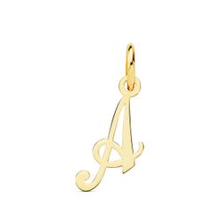 18K Colgante Oro Amarillo Letra " A " 14X7 Mm