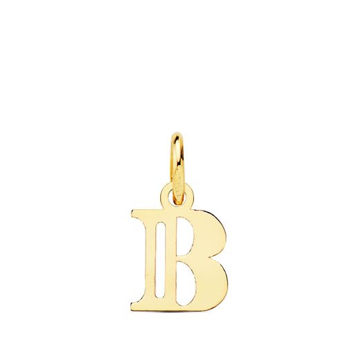 18K Colgante Oro Amarillo Letra " B " . 11X9 Mm