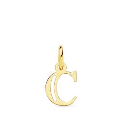 18K Colgante Oro Amarillo Letra " C " 11X9 Mm