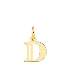 18K Colgante Oro Amarillo Letra " D " . 11X9 Mm