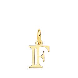 18K Colgante Oro Amarillo Letra " F " 11X8 Mm