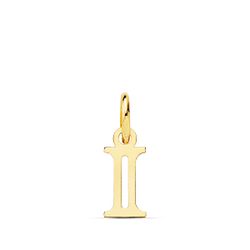18K Colgante Oro Amarillo Letra " I " . 11X5 Mm