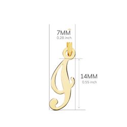 18K Colgante Oro Amarillo Letra " I " 14X7 Mm