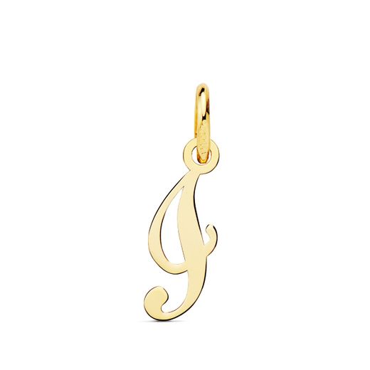 18K Colgante Oro Amarillo Letra " I " 14X7 Mm