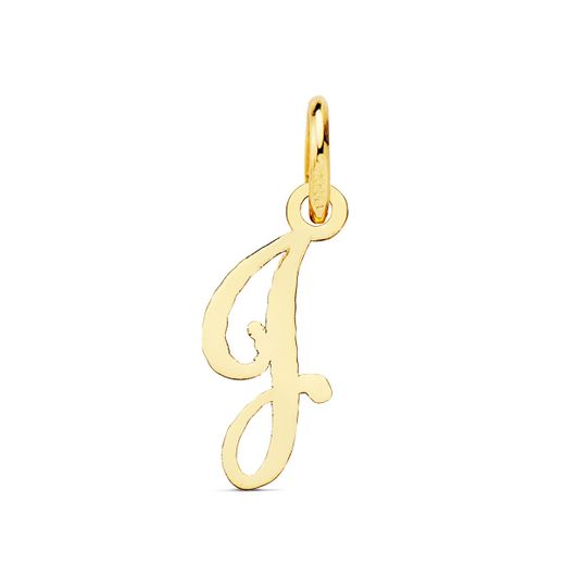 18K Colgante Oro Amarillo Letra " J " . 15X6 Mm