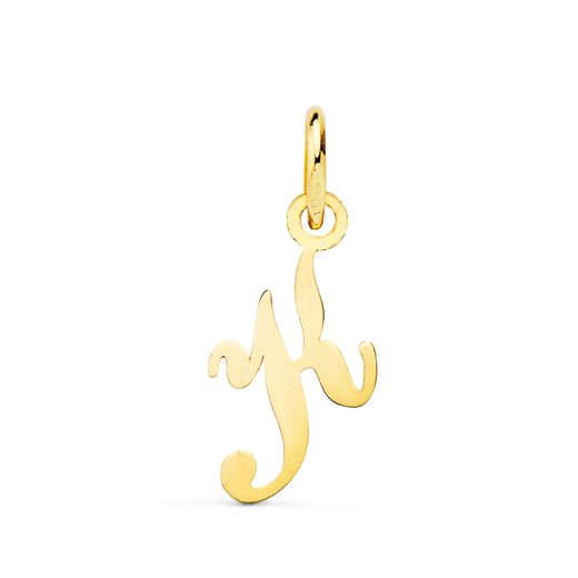 18K Colgante Oro Amarillo Letra " K " 16 X 8 Mm