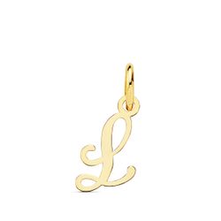 18K Colgante Oro Amarillo Letra " L " . 10X8 Mm