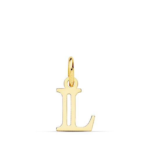 18K Colgante Oro Amarillo Letra " L " . 11X8 Mm
