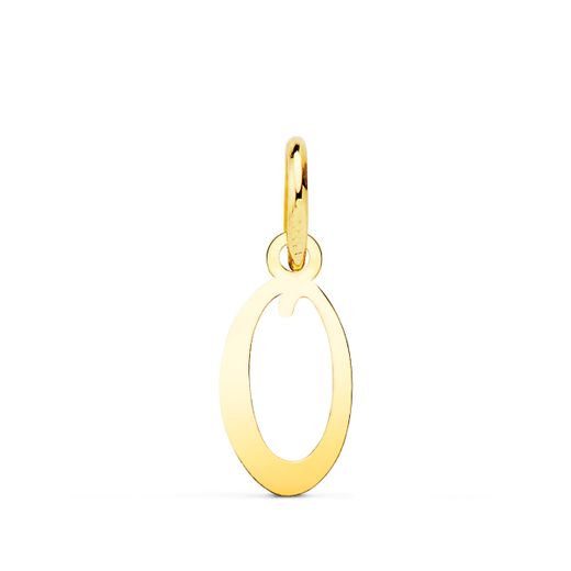 18K Colgante Oro Amarillo Letra " O " 12X6 Mm