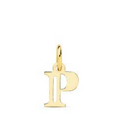 18K Colgante Oro Amarillo Letra " P " 11X9 Mm