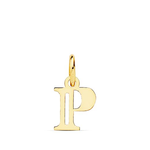 18K Colgante Oro Amarillo Letra " P " 11X9 Mm