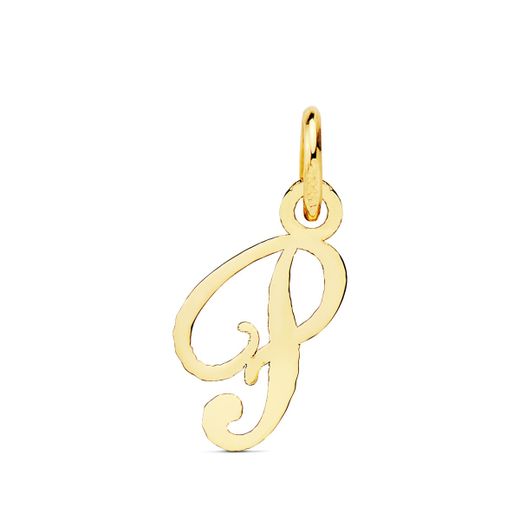 18K Colgante Oro Amarillo Letra " P " 15X8 Mm