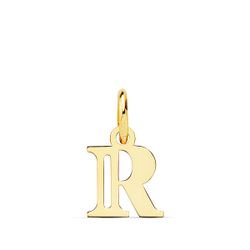 18K Colgante Oro Amarillo Letra " R " 11X9 Mm