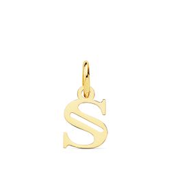 18K Colgante Oro Amarillo Letra " S " 11X7 Mm