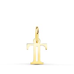 18K Colgante Oro Amarillo Letra " T " . 11X9 Mm