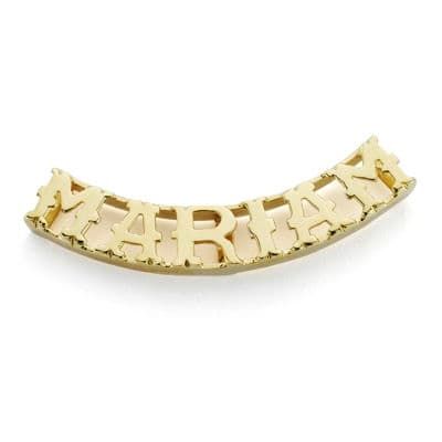 18K Colgante Oro Amarillo Nombre Personalizado 6 Letras.