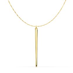 18K Colgante Oro Amarillo Pincho 30X2 Mm Cadena Veneciana 43 3Cm