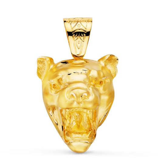 18K Colgante Oro Amarillo Puma Gigante. 40X34 Mm