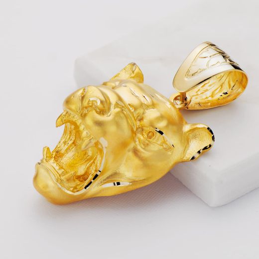 18K Colgante Oro Amarillo Puma Gigante. 40X34 Mm