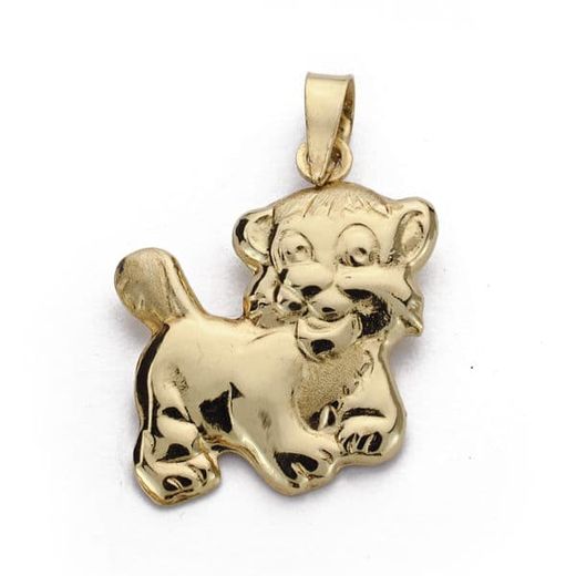 18K Colgante Oro Amarillo Tigre. 19X17 Mm