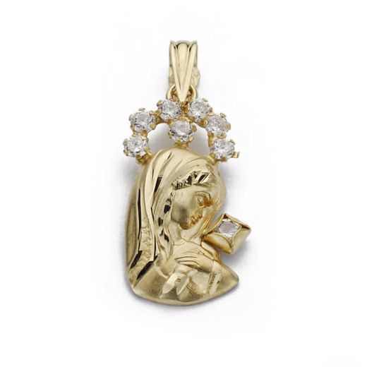 18K Colgante Oro Amarillo Virgen Niña 20X10 Mm