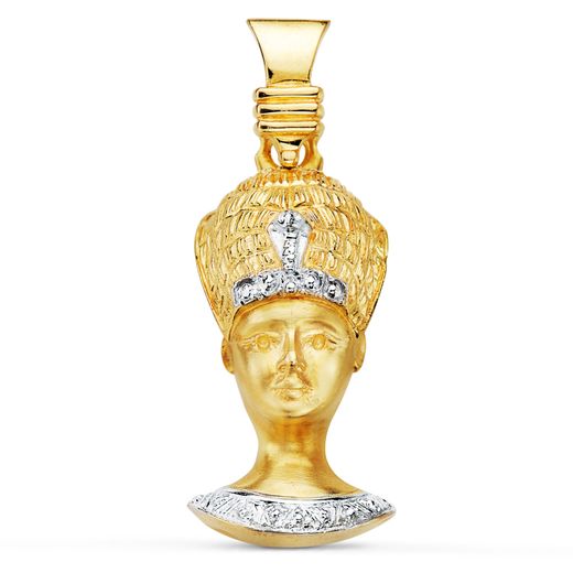 18K Colgante Oro Bicolor Sacerdote Egipcio