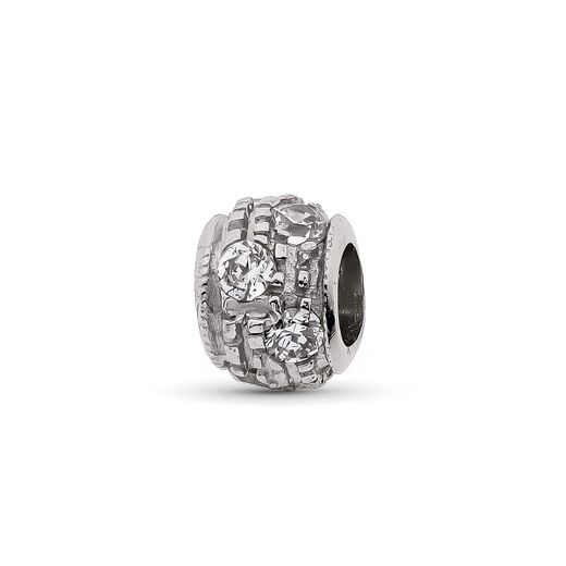 18K Colgante Oro Blanco Bola 6X5 Mm